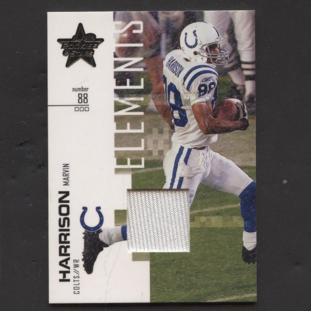 2007 LEAF ROOKIE STARS ELEMENTS MARVIN HARRISON JERSEY RELIC CARD COLTS